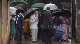 King and Queen at Fort Jesus on their fourth day of Kenyan royal visit in Mombasa, Kenya