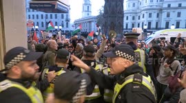 Met Police barricade themselves in train station as pro-Palestinian protesters have sit-in protest on concourse