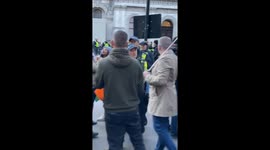 Britons have been left fuming as flags adorning the Cenotaph in Whitehall were moved while a 