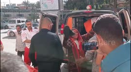 Wounded Retrieved From Bombed School In Jabalia, Northern Gaza