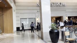 Unauthorized Free Palestine Protestors March through Southpark Mall in Charlotte NC, as a Team of Security Guards Escort Them Out of Mall.