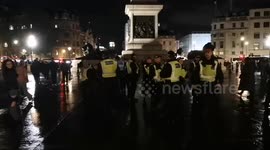 The first arrest at the Million Man March in Trafalgar Square