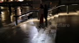 Despite arresting a Million Mask March Protestor a man walks right through loads of the police chanting the the controversial anti Israel chant is allowed to walk freely with no police officer responding