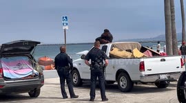 Homeless Stand Off with Police in Yelling match over stolen truck