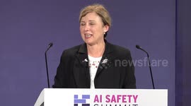 Vera Jourova speaks at opening day of AI Safety Summit in Bletchley, UK