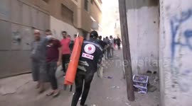 Al-Yarmouk Habosh Area, Gaza under bombing