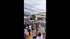 Rosary Beads shaped balloons released at Philippines festival