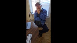 Another random encounter with my sweet neighbor dean . He has such a big heart and loves to always visit anytime I see him.