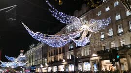 The annual switch in if the Regents Street Christmas lights saw huge numbers of people waiting for them