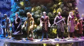 Could the world-famous Hamleys Toy Shop have made an error in judgment with its Christmas display shop window? Whilst it has a lot of very cool figures on a rotating Christmas tree it does feature child serial killers like Pennywise the Clown