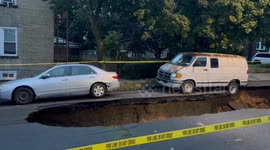 Van Falls Into Sinkhole in Bronx Neighborhood