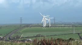Wind turbines in North Cornwall, a generic video of the turbines on the A39 by Otterham Station  looking north, a great shot on a sunny day.