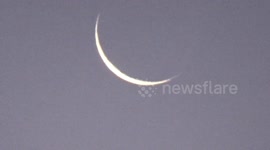 New Moon Over Port Isaac this morning at Sunrise, . An incredible unhindered  sight this morning over North Cornwall, so clear it looks like some sort of strange eclipse, which obviously it is. But we never say that, its our planet causing the eclipse.