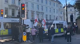 Pro-Palestine Protestors march through Victoria as police close road