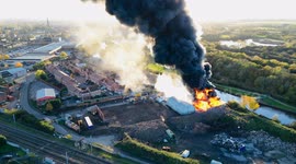 Scrapyard fire in Newark on Trent  11 nov 23