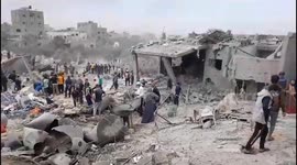 Israeli Air Raid Brings Large-Scale Destructions in Bani Suheila, Palestine