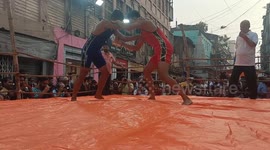 Wrestling on occasion of Diwali in Kolkata, India