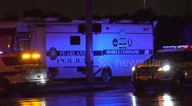 Scene of mass shooting at Cole's Flea Market in Pearland, Texas, USA