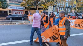 Local Man Disrupts Just Stop Oil Protest by Confiscating Signs in London, UK