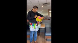 This man is very talented! We were having breakfast at IHOP Anaheim when he surprised us with his skills.