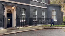 David Cameron enters Downing Street in London, UK amid reshuffle