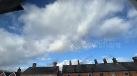 Storm Debi storm clouds Timelapse Inc a rainbow within the Timelapse.