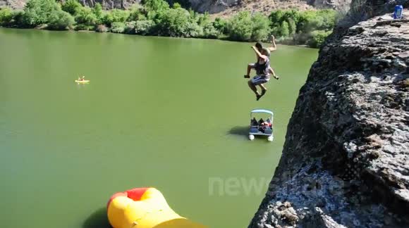 Record breaking water blob launch