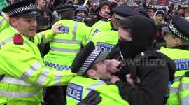 Scuffles as Britain First confronted by anti-fascists