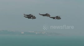 Five Sea King Helicopters Last Flight