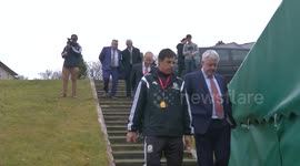 Wales Manager Chris Coleman, with First Minister of Wales