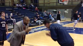 Pre Game Handshake Ritual with Coach Stephen Garnett 