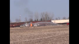 Minnesota train derailment causes fire and town evacuation