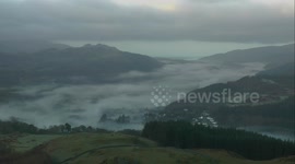 Misty Morning on the Mawddach Estuary Snowdonia Time Laps