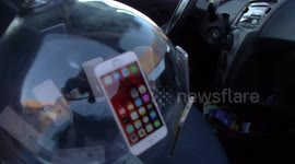 Vlogger attaches iPhones to massive glass ball, then drops it 100ft