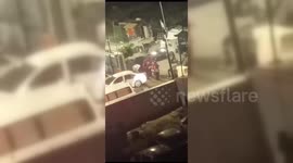 Medics come out with hands up as Israeli forces raid Ibn Sina Hospital in Jenin, West Bank