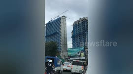 Philippines earthquake shakes tower blocks causing crane to collapse
