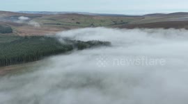 Dramatic Fog Inversion Over Glenshane Pass Today - Clip 2