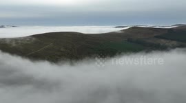 Dramatic Fog Inversion Over Glenshane Pass Today - Clip 3