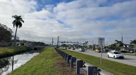 Jogger in Florida witnesses massive pile-up of plastic trash in canal