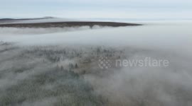 Newsflare Edit - Today's Dramatic Fog Inversion Over Glenhane Pass By Drone - Clip 1