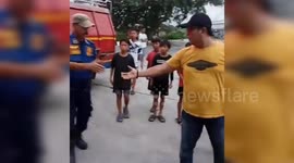 Firefighters Evacuate 9-Year-Old Boy whose Feet Were Pinned by the Iron of a Drain Culvert