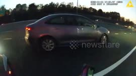 Officer Narrowly Escapes Disaster as Vehicles Ignore Move Over Law In Fairfax County, VA,USA