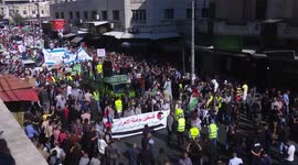 Thousands of Jordanians rally to support Palestinians in Gaza