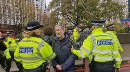 Just Stop Oil protesters are arrested at Waterloo for allegedly blocking road
