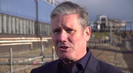 Keir Starmer speaks about Scotland energy sector in Aberdeenshire, UK