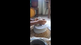 very old in the village hand-operated stone grinder is a kitchen tool  get back to the olden golden days and start use the traditional kitchen appliances