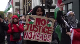 Pro-Palestine marchers stage 