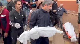 People pay farewell to the killed in the Israeli airstrikes in Khan Younis, Palestine