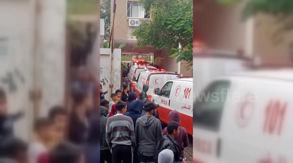 31 Premature Babies Arrive To The Emirati Hospital In Rafah Gaza Strip