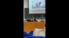Amusing Illusion of the Microphone on the Podium as Teacher's Eyes in Eastern China